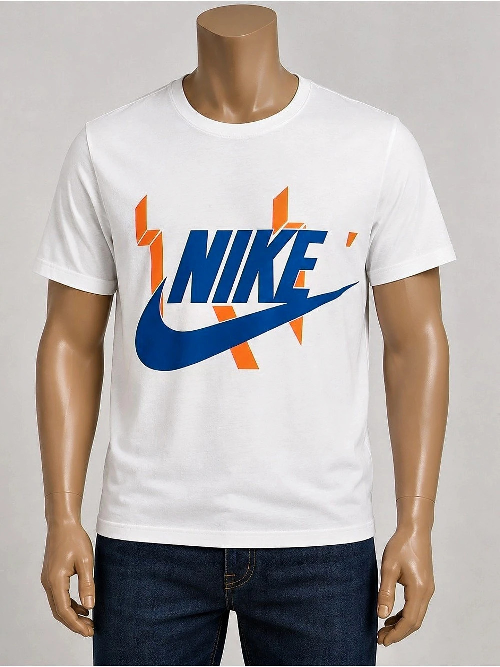 Nike The Nike Tee Graphic Tee White & Blue Like New